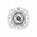 yin yang, buddism, philosophy  tattoo design idea