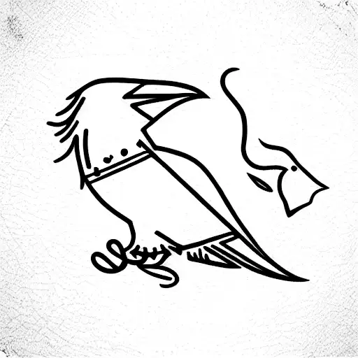 odin and his raven tattoo design idea