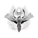 odin and his raven tattoo design idea