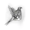 odin and his raven tattoo design idea