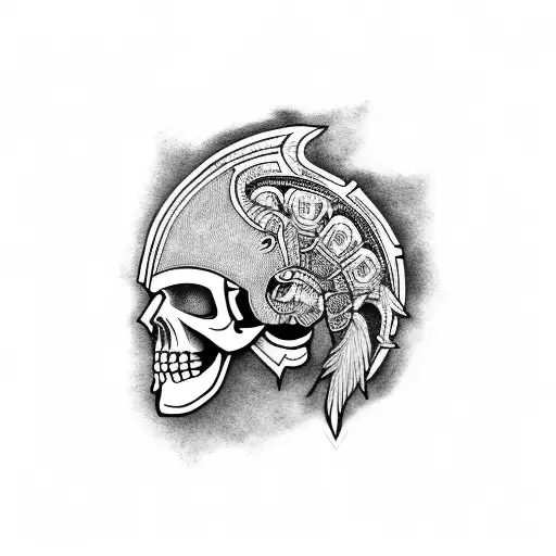 spartan skull america tattoo design idea