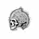 spartan skull  tattoo design idea