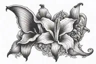 angel trumpet flower chest tattoo design tattoo design idea