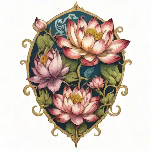 Lotus Flower tattoo design idea