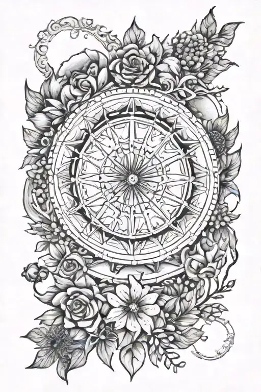 summer and winter solstice  tattoo design idea