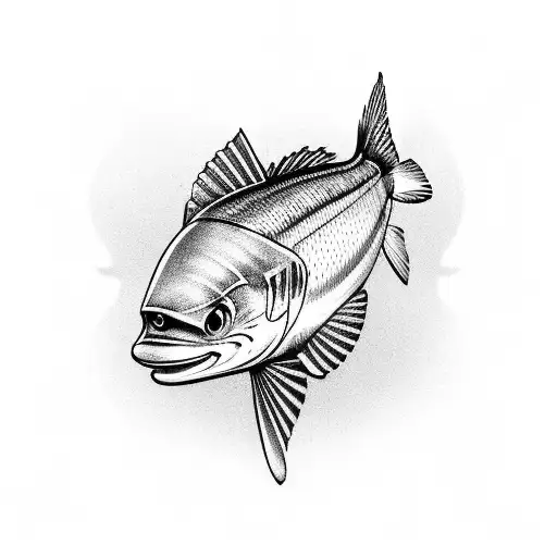 Flying fish tattoo design idea