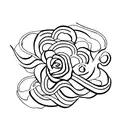 snake and rose  tattoo design idea