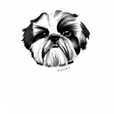 shih tzu tattoo design idea
