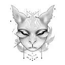 crying eyes with ligth tattoo design idea