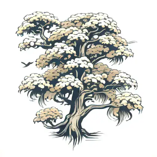 ### Tattoo Prompt: Taotaomona Tree from Guam  **Concept**: A tribute to the rich cultural heritage and mystic significan tattoo design idea