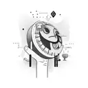 Everybody's waiting Everybody's watching Even when you're sleeping Keep your eyes open tattoo design idea