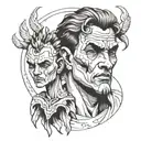 david with goliath's head in his hand tattoo design idea