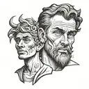 david with goliath's head in his hand tattoo design idea