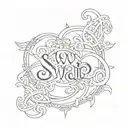 swapnil name swa in marathi and pnil in english combined with infinity tattoo design idea