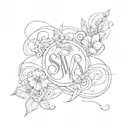 swapnil name swa in marathi and pnil in english combined with infinity tattoo design idea