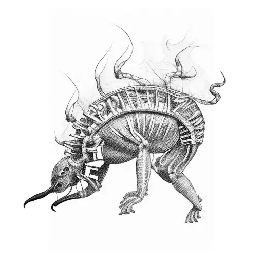 Red hot chili peppers as dancing engineers tattoo design idea