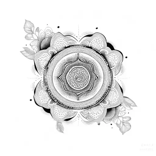 mandala flower tattoo design idea