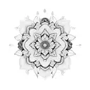 mandala flower tattoo design idea