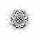 mandala flower tattoo design idea