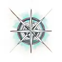 cross and compass tattoo design idea