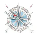 cross and compass tattoo design idea