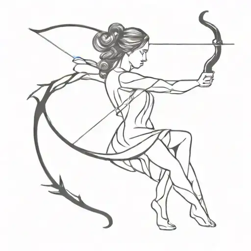 Sagittarius archer shooting tattoo design idea