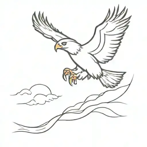 eagle soaring tattoo design idea