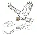 eagle soaring tattoo design idea