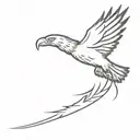 eagle soaring tattoo design idea