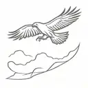 eagle soaring tattoo design idea