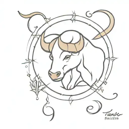 tauros cancer zodiac humanity peace tattoo design idea