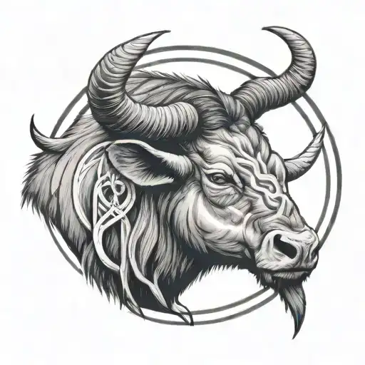 tauros humanity peace symbol tattoo design idea