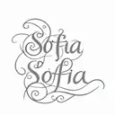 Sofia name written tattoo design idea