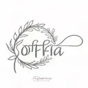 Sofia name written tattoo design idea