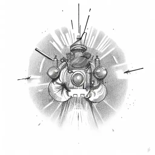 an oilfield flare tattoo design idea