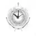 clock with. a dove tattoo design idea