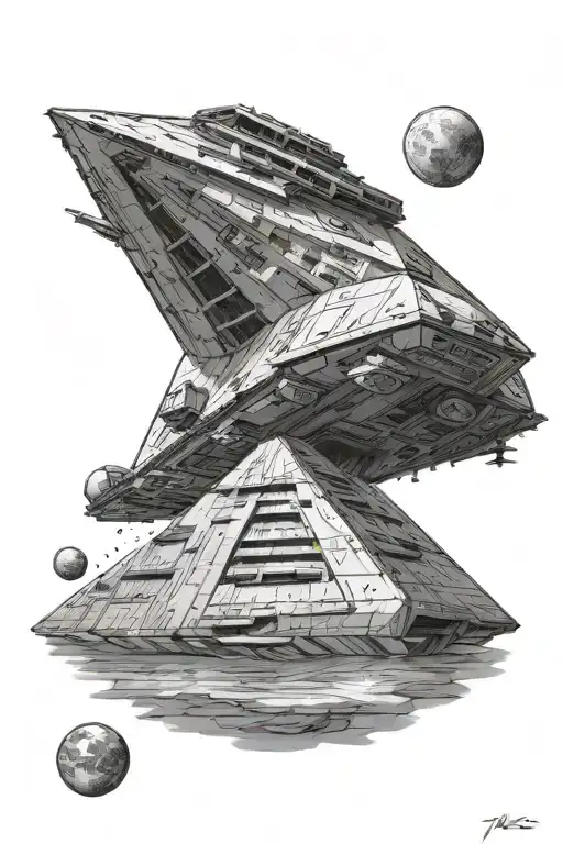 star wars imperial star destroyer tattoo design idea