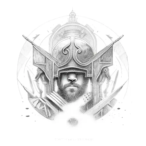 gladiator and the song thunder by imagine dragons  tattoo design idea