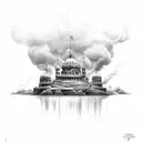 Gladiator in a thunderstorm  tattoo design idea