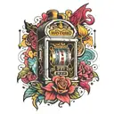 casino slot machine tattoo design idea