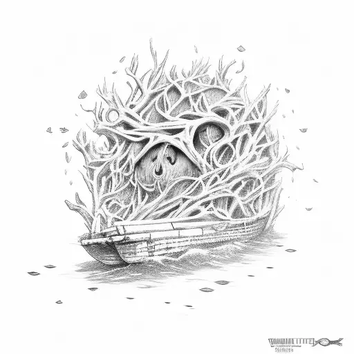 driftwood with the words "Look what we did" as the grain tattoo design idea