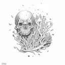 driftwood with the words "Look what we did" as the grain tattoo design idea