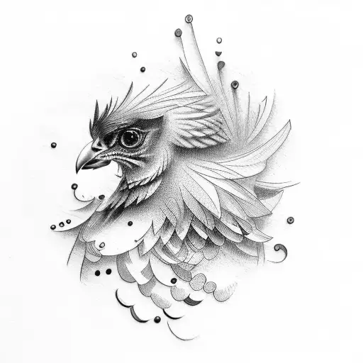 woodworking crazy chicken tattoo design idea