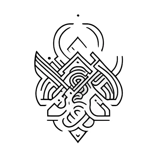Anglo Saxon sleeve tattoo design idea