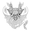 Anglo Saxon sleeve tattoo design idea