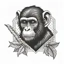 monkey and scout tattoo design idea