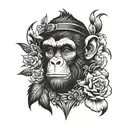 monkey and scout tattoo design idea