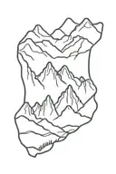 mountain range tattoo design idea