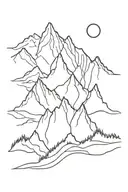 mountain range tattoo design idea