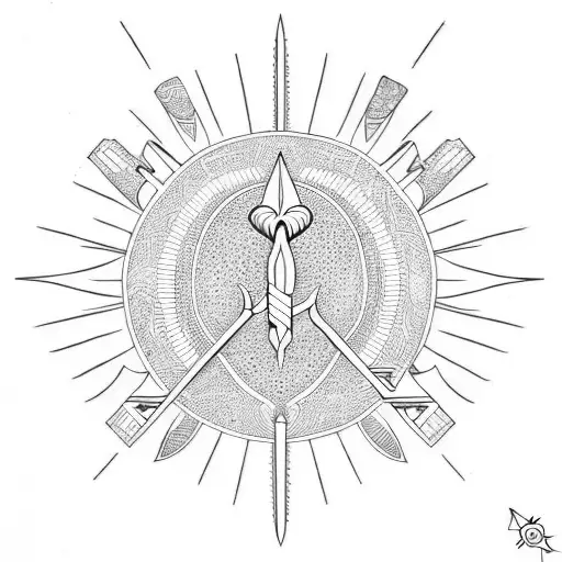 Trident tattoo design idea